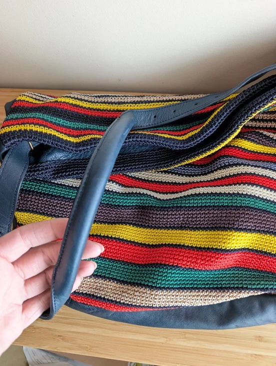 The Sak Multi Coloured Crochet And Baby Leather Purse - Picture 2 of 9